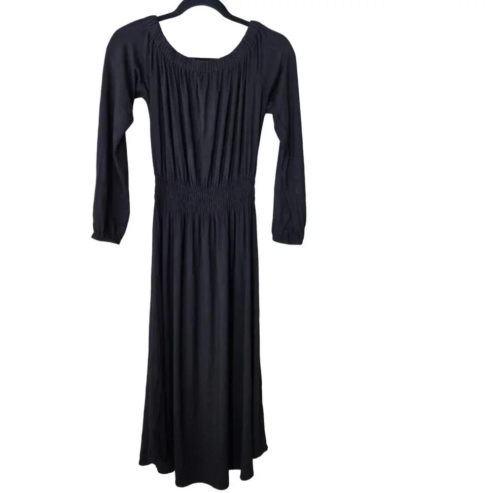 Ann Taylor Women's Stretch Jersey Midi Dress XS Black